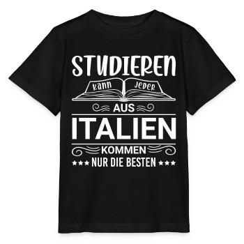 Studieren kann jeder Italien Italiener - Stanley/Stella Kinder T-Shirt MINI CREATOR  - Schwarz - Vorne - Mikhail (115cm)