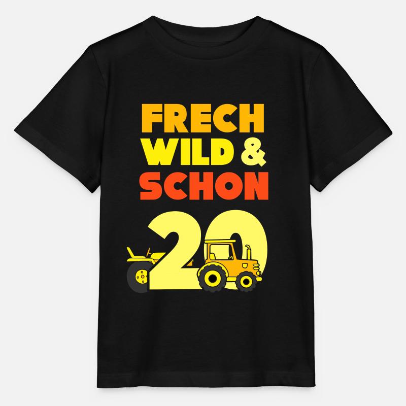 Geschenk 20 Jahre Geburtstag Mann Traktor - Stanley/Stella Kinder T-Shirt MINI CREATOR  - Schwarz