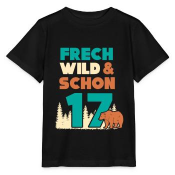 17 Jahre Geburtstag Bär - Stanley/Stella Kinder T-Shirt MINI CREATOR  - Schwarz - Vorne - Mikhail (115cm)