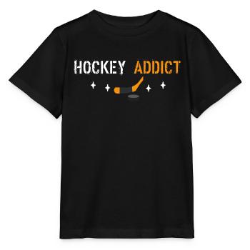 Hockey addict - Stanley/Stella MINI CREATOR Kids’ T-Shirt - black - Front - Mikhail (115cm)