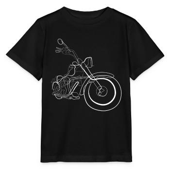 Chopper Biker moto - T-shirt bio MINI CREATOR Stanley/Stella Enfant - noir - Devant - Mikhail (115cm)