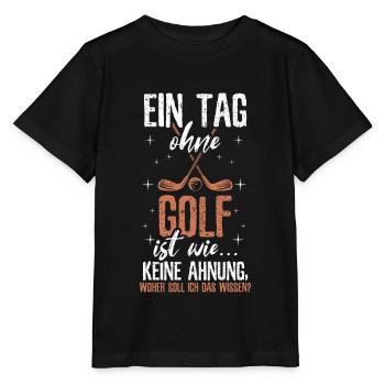 Golf Jeden Tag - Stanley/Stella Kinder T-Shirt MINI CREATOR  - Schwarz - Vorne - Mikhail (115cm)