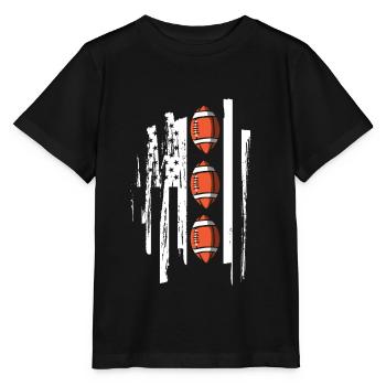 Football Amerika - Stanley/Stella Kinder T-Shirt MINI CREATOR  - Schwarz - Vorne - Mikhail (115cm)