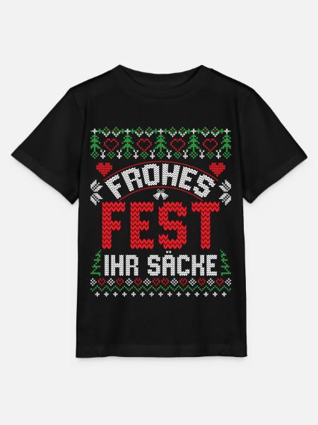 Ugly Christmas Weihnachten - Stanley/Stella Kinder T-Shirt MINI CREATOR  - Schwarz