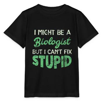 biology - Stanley/Stella MINI CREATOR Kids’ T-Shirt - black - Front - Mikhail (115cm)