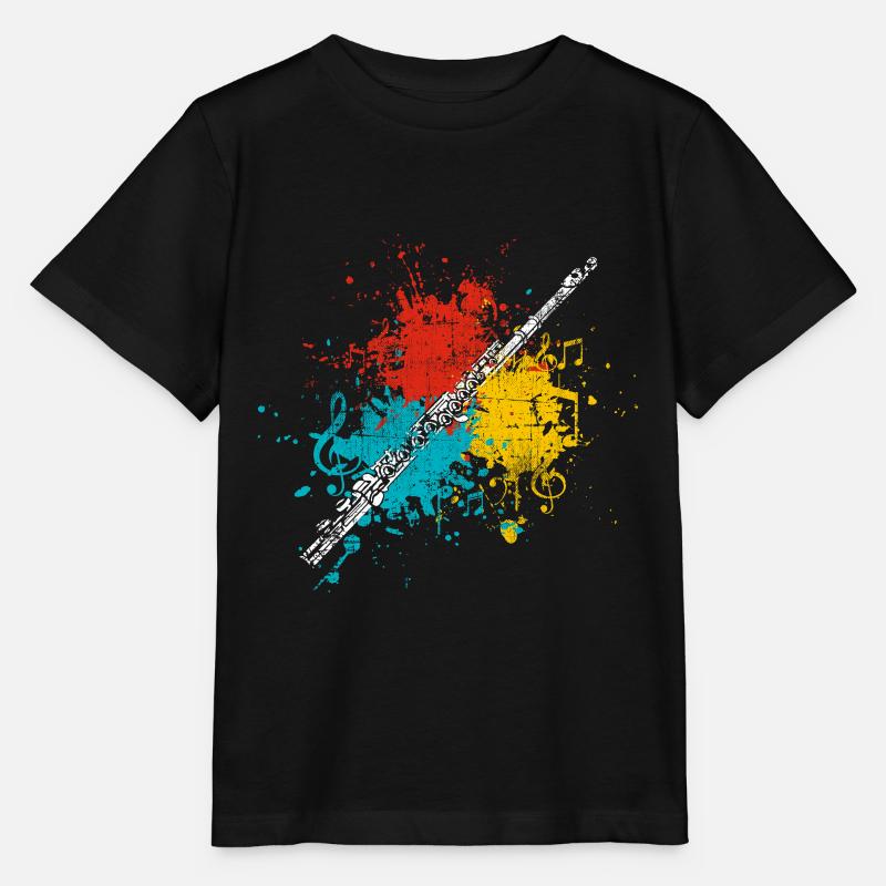 flûte - T-shirt bio MINI CREATOR Stanley/Stella Enfant - noir