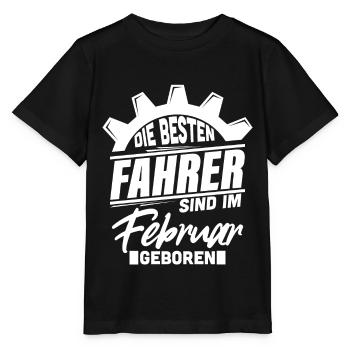 Autofahrer Auto - Stanley/Stella Kinder T-Shirt MINI CREATOR  - Schwarz - Vorne - Mikhail (115cm)