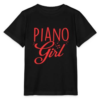 Klavier Mädchen - Stanley/Stella Kinder T-Shirt MINI CREATOR  - Schwarz - Vorne - Mikhail (115cm)