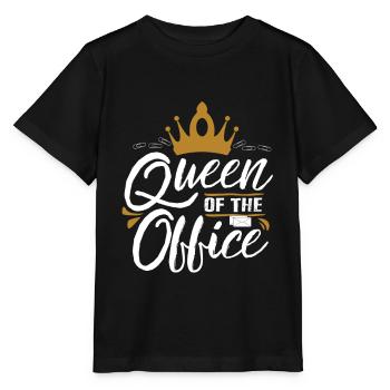 Queen from the office - Stanley/Stella MINI CREATOR Kids’ T-Shirt - black - Front - Mikhail (115cm)