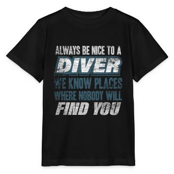 Diver - Stanley/Stella MINI CREATOR Kids’ T-Shirt - black - Front - Mikhail (115cm)