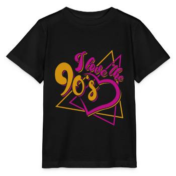 J'aime les années 90 - T-shirt bio MINI CREATOR Stanley/Stella Enfant - noir - Devant - Mikhail (115cm)