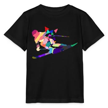Ski - T-shirt bio MINI CREATOR Stanley/Stella Enfant - noir - Devant - Mikhail (115cm)