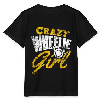 Fille en fauteuil roulant - T-shirt bio MINI CREATOR Stanley/Stella Enfant - noir - Devant - Mikhail (115cm)