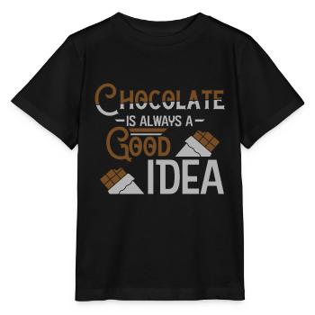 chocolat - T-shirt bio MINI CREATOR Stanley/Stella Enfant - noir - Devant - Mikhail (115cm)