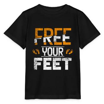 Barefoot feet - Stanley/Stella MINI CREATOR Kids’ T-Shirt - black - Front - Mikhail (115cm)