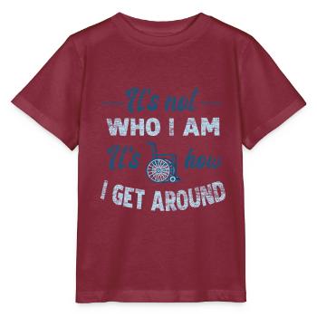 fauteuil roulant - T-shirt bio MINI CREATOR Stanley/Stella Enfant - bordeaux - Devant - Kain (125cm)