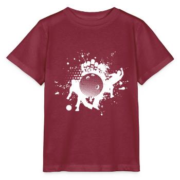 bowling - Stanley/Stella MINI CREATOR Kids’ T-Shirt - burgundy - Front - Kain (125cm)