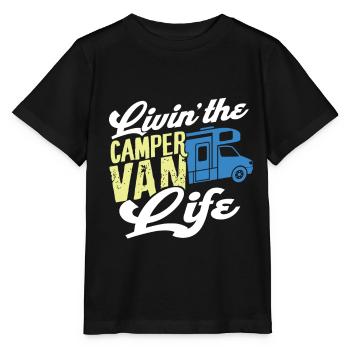 Camper van - Stanley/Stella MINI CREATOR Kids’ T-Shirt - black - Front - Mikhail (115cm)