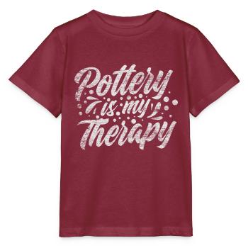 Töpfern - Stanley/Stella Kinder T-Shirt MINI CREATOR  - Burgunderrot - Vorne - Kain (125cm)