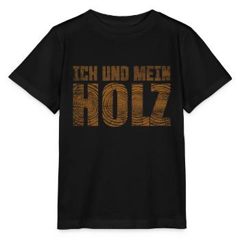 Holz - Stanley/Stella Kinder T-Shirt MINI CREATOR  - Schwarz - Vorne - Mikhail (115cm)
