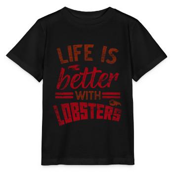 homard - T-shirt bio MINI CREATOR Stanley/Stella Enfant - noir - Devant - Mikhail (115cm)