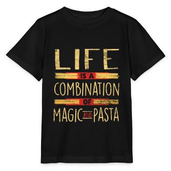 pâtes - T-shirt bio MINI CREATOR Stanley/Stella Enfant - noir - Devant - Mikhail (115cm)
