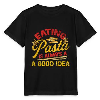 pâtes - T-shirt bio MINI CREATOR Stanley/Stella Enfant - noir - Devant - Mikhail (115cm)