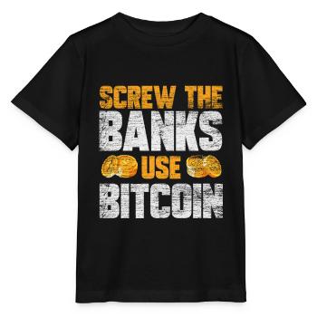 Bitcoin - T-shirt bio MINI CREATOR Stanley/Stella Enfant - noir - Devant - Mikhail (115cm)