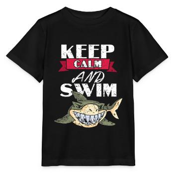 Swimming swimming instructor swimmer swimming pool - Stanley/Stella MINI CREATOR Kids’ T-Shirt - black - Front - Mikhail (115cm)