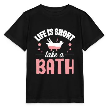 Bath tub bathroom - Stanley/Stella MINI CREATOR Kids’ T-Shirt - black - Front - Mikhail (115cm)