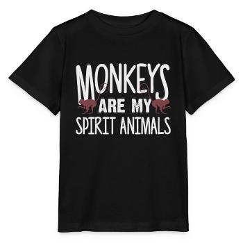 Affe - Stanley/Stella Kinder T-Shirt MINI CREATOR  - Schwarz - Vorne - Mikhail (115cm)
