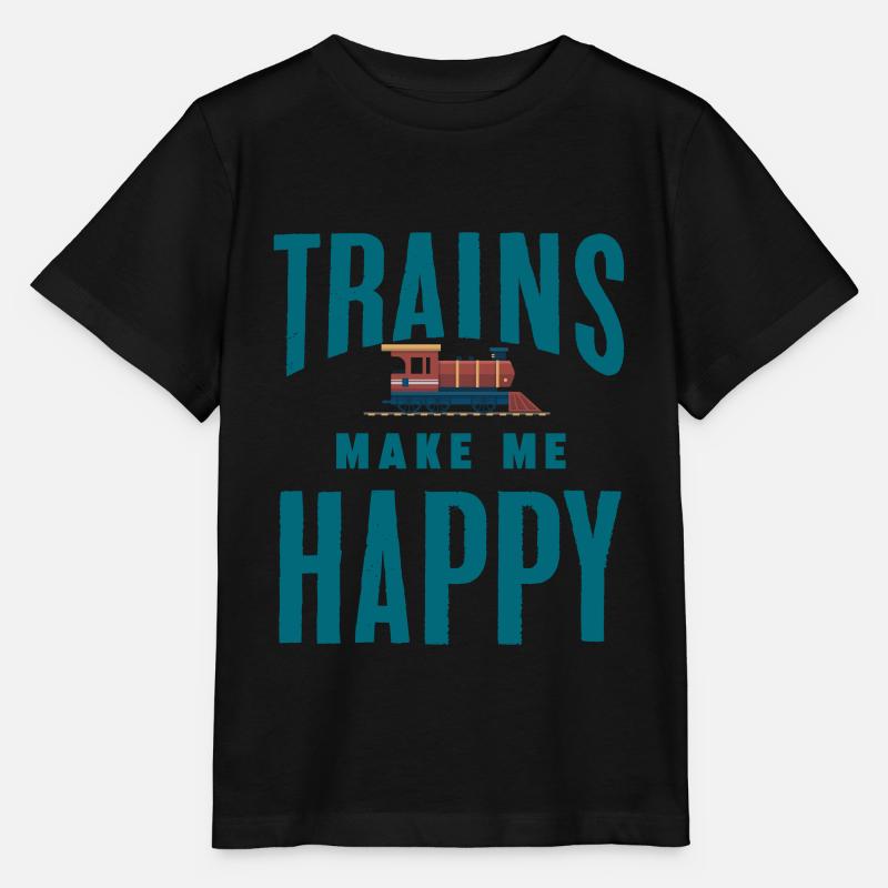 trains - T-shirt bio MINI CREATOR Stanley/Stella Enfant - noir