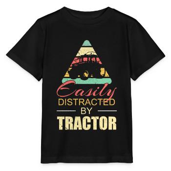 Tracteur - T-shirt bio MINI CREATOR Stanley/Stella Enfant - noir - Devant - Mikhail (115cm)