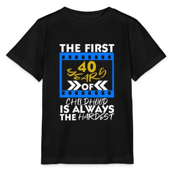 40th birthday - Stanley/Stella MINI CREATOR Kids’ T-Shirt - black - Front - Mikhail (115cm)