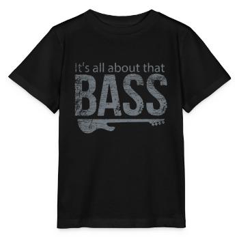 Bass guitar - Stanley/Stella MINI CREATOR Kids’ T-Shirt - black - Front - Mikhail (115cm)