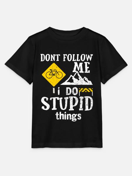 Mountain biker Mountain bike Mountain biking Gift - Stanley/Stella MINI CREATOR Kids’ T-Shirt - black