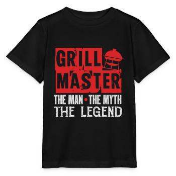 Grilling grill master - Stanley/Stella MINI CREATOR Kids’ T-Shirt - black - Front - Mikhail (115cm)