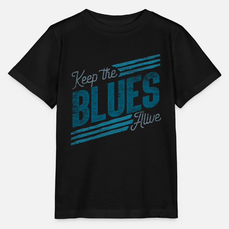 blues - Stanley/Stella MINI CREATOR Kids’ T-Shirt - black