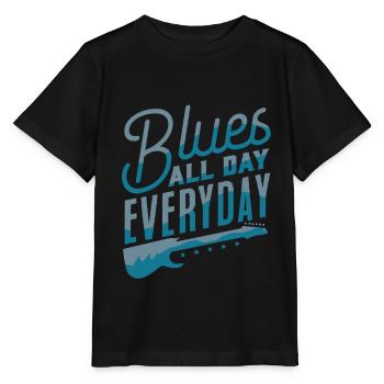 Blues - Stanley/Stella Kinder T-Shirt MINI CREATOR  - Schwarz - Vorne - Mikhail (115cm)