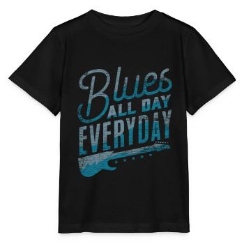 Blues - Stanley/Stella Kinder T-Shirt MINI CREATOR  - Schwarz - Vorne - Mikhail (115cm)