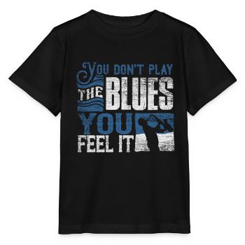 Blues - Stanley/Stella Kinder T-Shirt MINI CREATOR  - Schwarz - Vorne - Mikhail (115cm)