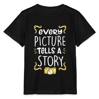 Appareil photo - T-shirt bio MINI CREATOR Stanley/Stella Enfant - noir - Devant - Mikhail (115cm)