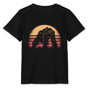 Orang Utan Affe - Stanley/Stella Kinder T-Shirt MINI CREATOR  - Schwarz - Vorne - Mikhail (115cm)