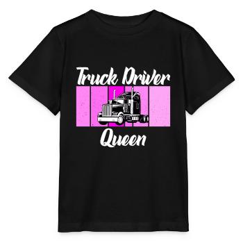 truck driver queen - Stanley/Stella Kinder T-Shirt MINI CREATOR  - Schwarz - Vorne - Mikhail (115cm)