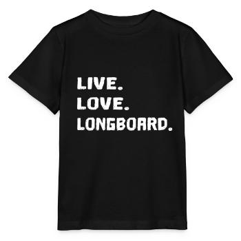 Longboard | Live Love Longboard - Stanley/Stella MINI CREATOR Kids’ T-Shirt - black - Front - Mikhail (115cm)