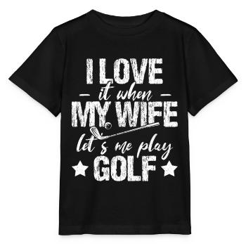 Golf Golfeur Golf Ball Golf Course Golf Club Caddy - T-shirt bio MINI CREATOR Stanley/Stella Enfant - noir - Devant - Mikhail (115cm)