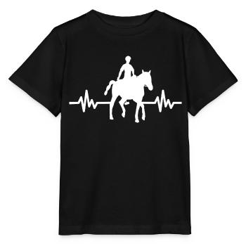 Heartbeat - Horse Stallion Mare Ross Equestrian - Stanley/Stella MINI CREATOR Kids’ T-Shirt - black - Front - Mikhail (115cm)