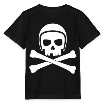 Skull with Helmet - Stanley/Stella MINI CREATOR Kids’ T-Shirt - black - Front - Mikhail (115cm)