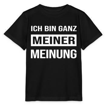 Ganz meiner Meinung - Stanley/Stella Kinder T-Shirt MINI CREATOR  - Schwarz - Vorne - Mikhail (115cm)