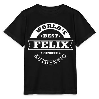 Felix Cadeau T shirt personnalisé prénom Felix - T-shirt bio MINI CREATOR Stanley/Stella Enfant - noir - Devant - Mikhail (115cm)